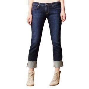 AG Adriano Goldschmied The Stevie Slim Straight Cuffed Jeans size 25